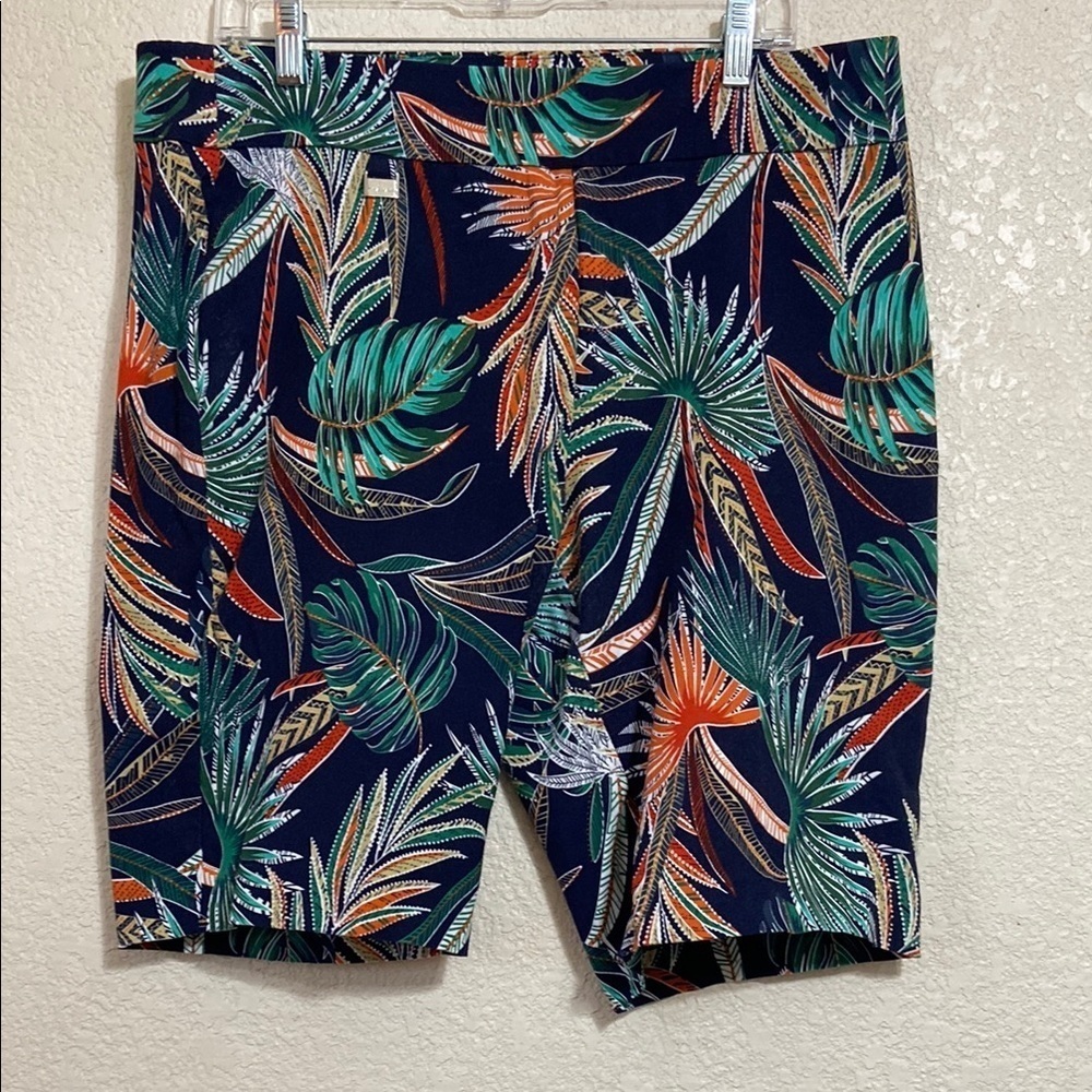 Tropical Leaf Print Shorts